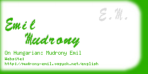 emil mudrony business card